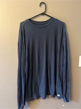 Vuori Navy Long-Sleeve Waffle Crew